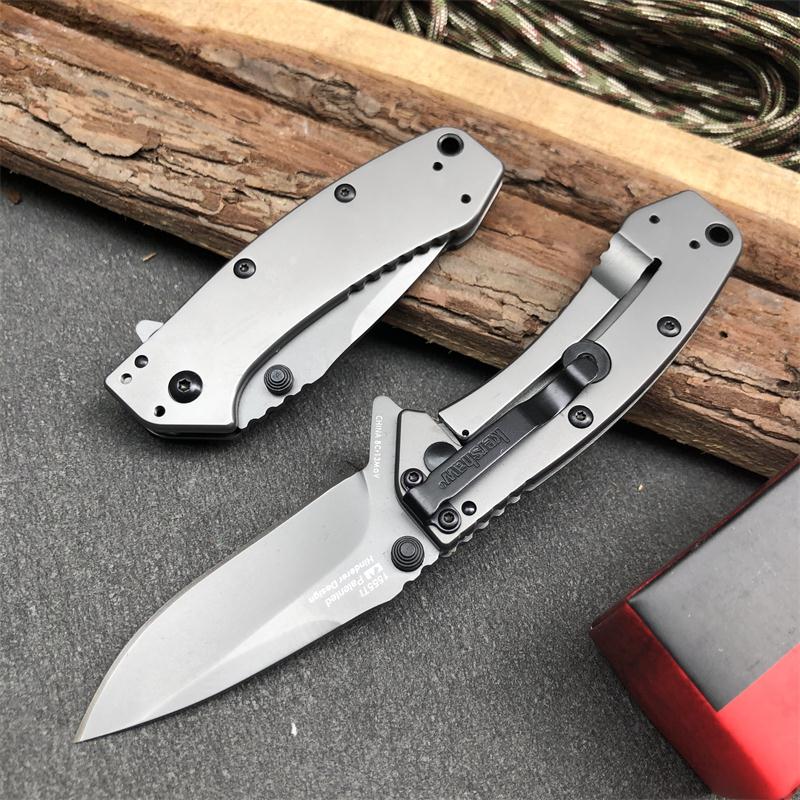 K1555 multifunction folding knife, 8CR13MOV blade steel handle practical camping hunting fruit knife EDC tool