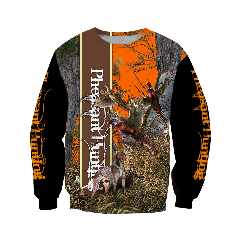 Pheasant Hunting 3D All Over Printed Hoodie Men Sweatshirt Unisex Streetwear Zip Pullover Casual Jacket Tracksuits KJ0235