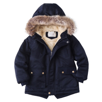 Winter children's plush cotton coat coat 2020 new boys and girls children's cotton padded children's Plush Hooded Jacket