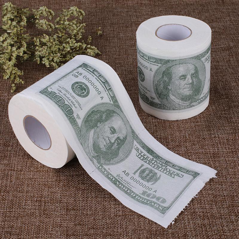 Novelty Gift Fun Number Sudoku Soft Toilet Paper Tissue Bathroom Clean Supplies One Hundred Dollar Bill Toilet Paper Roll Papers
