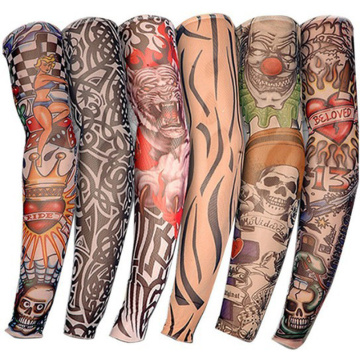 1PC Outdoor Cycling Sleeves 3D Tattoo Print UV Protection MTB Bike Bicycle Sleeve Arm Protection Ridding Fake Tattoo Arm Sleeves