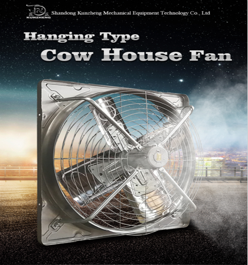 Hanging cow house ventilation fan