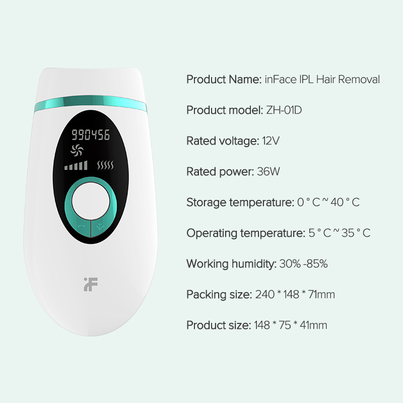 InFace 900000 Flash Permanent IPL Epilator Laser Hair Removal Electric Painless Threading Whole Body Hair Remover from Youpin