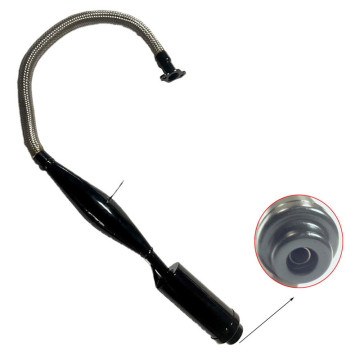 Black Silver Viper Flexible Muffler Pipe For 80cc Bike Gas Engine Motor Parts