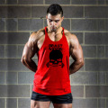 Brand New Skull Print Men's Tank Top Gym Stringer Fitness Bodybuilding Sleeveless Shirt Casual Vest Undershirt Cotton