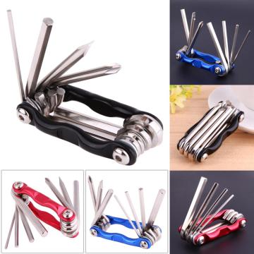 7 in 1 Bicycle Repair Tools Kit Foldable Hex Key Screwdriver Wrench MTB Mountain Cycling Bike Repair Tools Cycling Multi Kit