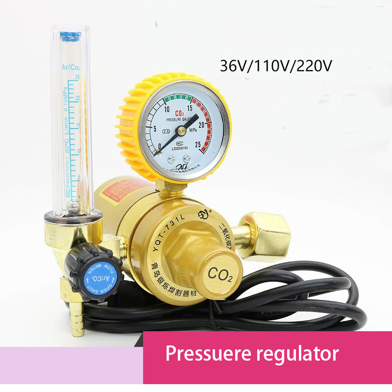 G5/8'' carbon dioxide heating pressure regulator 36V 110V 220V