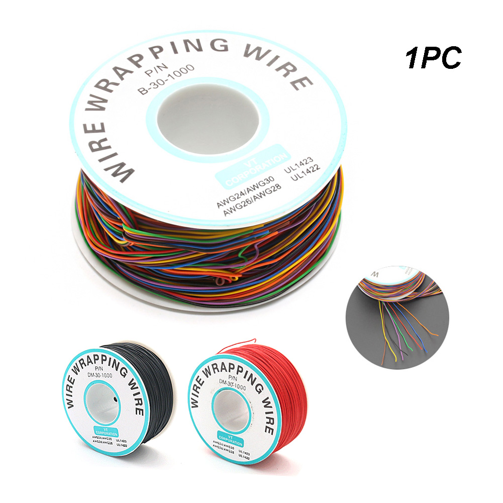 820 Feet 30AWG Air Line PVC Insulation Single Driver For LCD Screen Tinned Copper Antioxidant Wire Board Wrapping Wire PCB Test