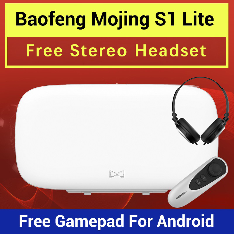 New Baofeng Mojing S1 3D Glasses Virtual Reality Glasses VR Headset 110 Fresnel Lens + Bluetooth Remote Controls for Smartphone