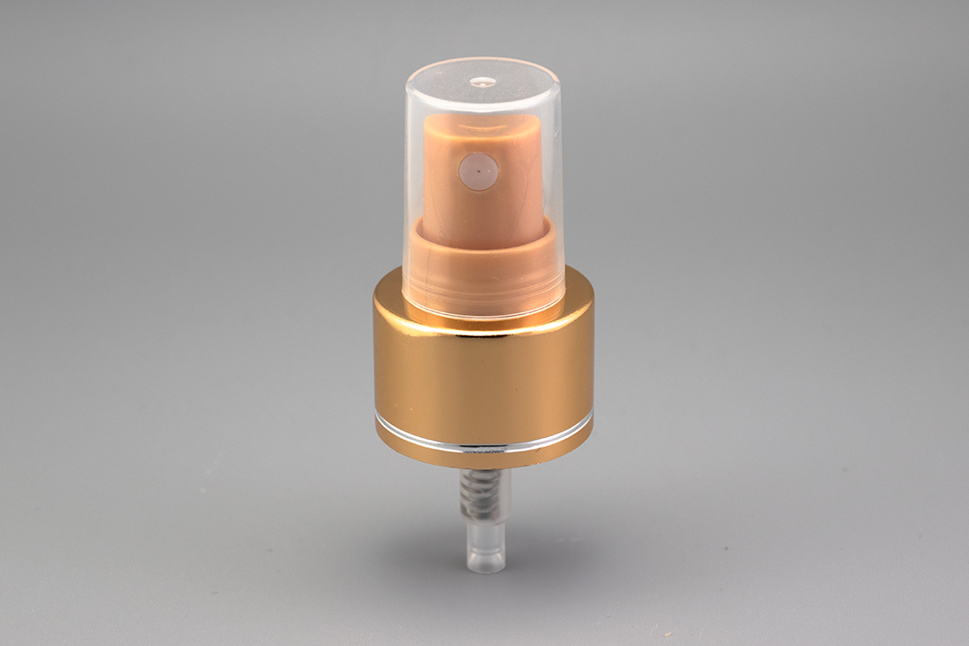 24/410 Shiny Gold Grooved Aluminum Fine Mist Sprayer