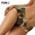 FORUDESIGNS 3D Animal English Bulldog Prints Women Traceless Panties Ultra-thin Fit Girls Underwear Fashion Sexy Seamless Briefs