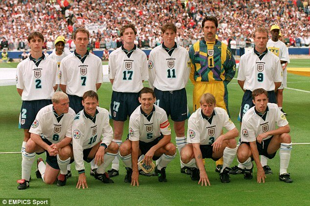 De ‘96 Engeland ploeg