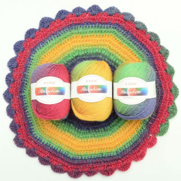 6pcs X50g Ribbon Yarn Wool High Quality Combed Cashmere Yarn for Knitting Chair Cover Diy Craft Supplies Crochet Yarn