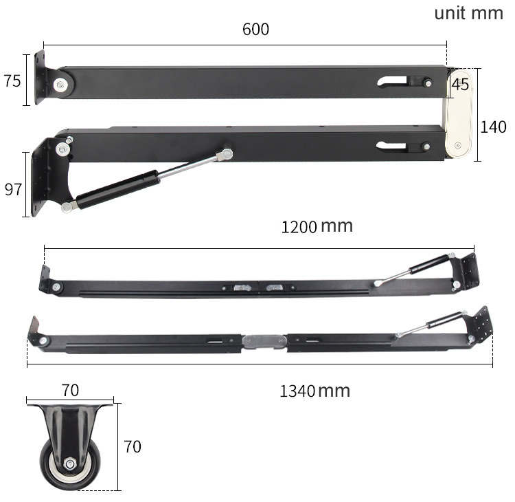 Hidden desktop folding connector accessories,Fold down stretch dining table Bar cabinet cabinet desk hinges,Complete sets