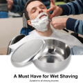 Men's Stainless Steel Soap Cup Bowl Shaving Brush Bowl Face Cleaning Soap Bowl Shave Cream Soap Bowl Shaving Mug Barber Tool