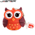 JASTER New arrival pendrive 4GB 8GB 16GB 32GB 64GB silicone Mini Owl / robot usb flash drive Pen drive Memory stick lovely gift