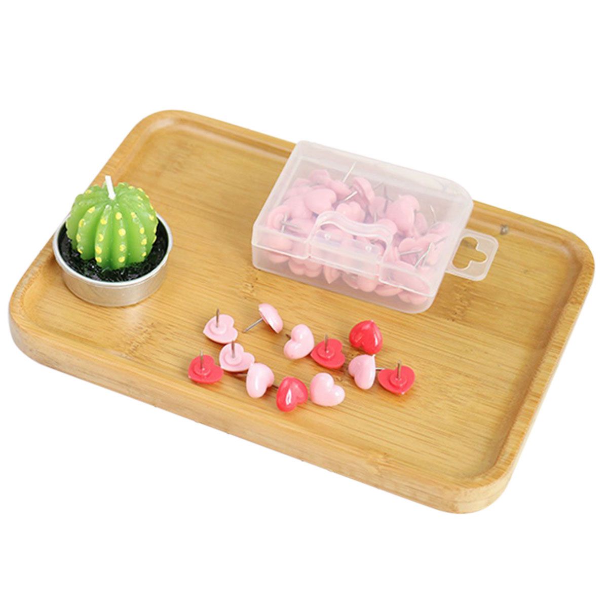 50 PCS Heart Push Pins, Red Bulletin Boards Thumb Tacks, Pink Cute Wall Tacks Decorative for Cork Board Home and Office