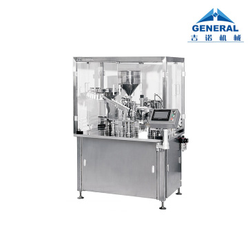 Efficiency Plastic syringe filling and caps closing machine