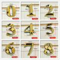 1pc Height 5cm Golden Home Sticker Address Door Label Bronze Modern House Number Digital #0-9 Hotel Apartment Door Plate