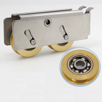 757-Type Stainless Steel Sliding Door Plastic Steel Window Pulley Aluminum Alloy Glass Brass Wheel Muted Roller House Hardware