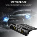 Wireless Solar Tpms Car Tire Pressure Temperature Monitoring System Lcd Color Sn with 4 External Sensors