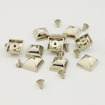 10pcs 14x14mm pyramid square screws studs and spikes for clothes rivets for leather rivets diy accessory for bags leathercr