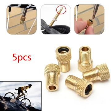 5 Pcs Bicycle Valve Presta Wheel Tire Transfer Valve Adapter Presta To Schrader Cinverter Road Cycling Bike Punp Tube Bike Valve