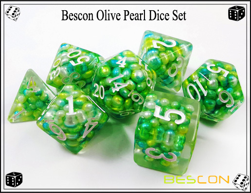 Olive Pearl Dice 8