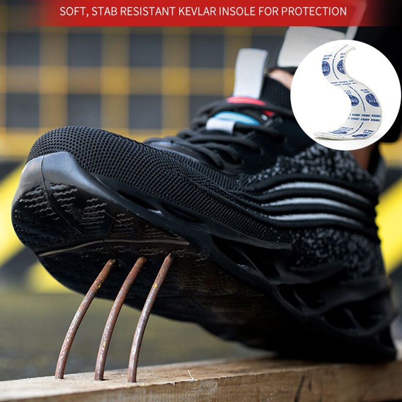 Lightweight Men's Safety Shoes Steel Toe Shoes Work Boots Puncture-Proof Safety Boots Work Shoes Sneakers Indestructible Shoes