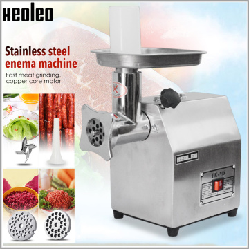 XEOLEO Commercial Meat Grinder 40-60kg/h Sausage Machine Enema machine Electric Mincer Stainless steel Grinder Sausage Stuffer