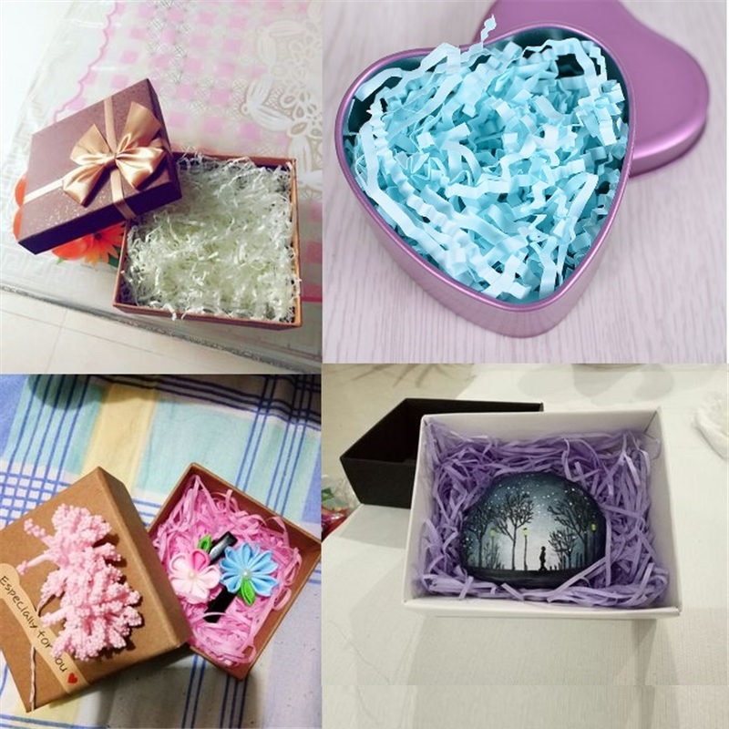 50g Crinkle Paper Raffia Confetti DIY Gifts Box Filler Material Shredded Birthday Wedding Party Decoration Supplies