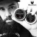 Dropshipping 60g Professional Men Beard Balm Styling Natural Grooming Moustache Wax Sesame Oil Strengthen Soften Beard Care Gift