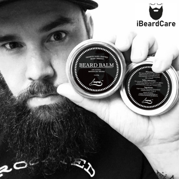 Dropshipping 60g Professional Men Beard Balm Styling Natural Grooming Moustache Wax Sesame Oil Strengthen Soften Beard Care Gift