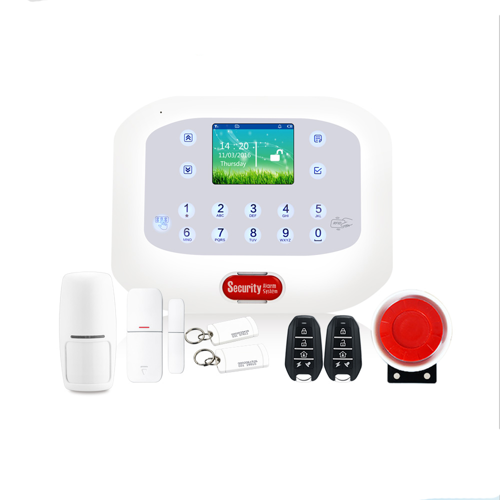 New Design Touch Screen Security Alarm System 433MHz Wireless Alam System GSM APP Control RFID Arm Disalarm