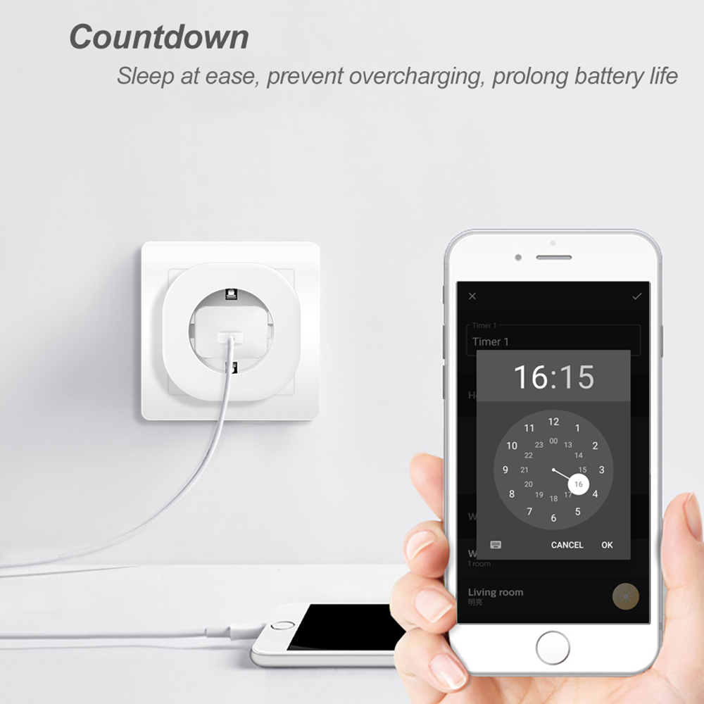 LELLKI Zigbee Power Plug Socket Smart Home EU UK US Japan Brazil French Remote Control With SmartThings Hue Alexa Hub