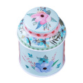 Kitchen Home Decor Metal Floral Coffee Tea Sugar Candy Sorage Box Container Jar Can Tin Home Accessories