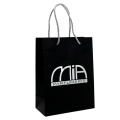 Luxury Custom Matte Black Hot Stamping Paper Bag