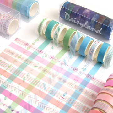 10 pcs/lot Rainbow starry sky mini Washi Tape Adhesive Tape DIY Scrapbooking Sticker Label Japanese Masking tape