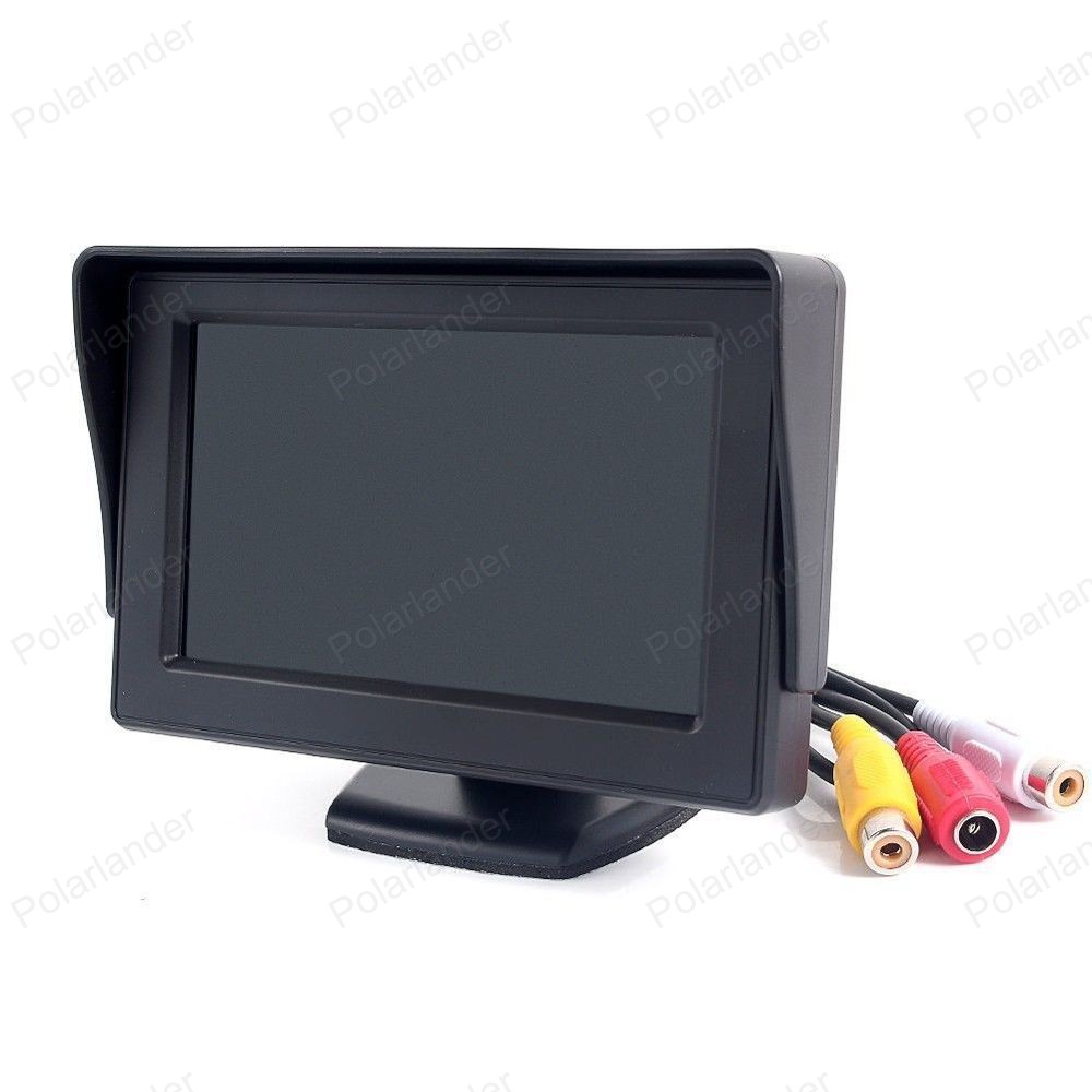 4.3 inch TFT Color digital Fold-able LCD car monitor car reverse rearview parking system for car backup rear view camera