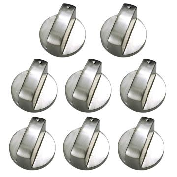 8 PCS 6mm Metal Silver Gas Stove Cooker Knobs Adapter Oven Switch Cooking Surface Control Locks Cookware Parts Replacement