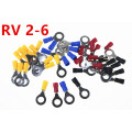 RV2-6 Blue Ring insulated terminal Cable Wire Connector 100PCS/Pack suit 1.5-2.5mm Electrical Crimp Terminal RV2.5-6 RV