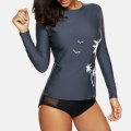Charmleaks Women Swimsuit Long Sleeve Rashguard Swimwear Surfing Top Swimsuit Running Shirt Hiking Shirts Rash Guard UPF50+
