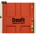 YOJA 23.5*12.1CM Fittness CrossFit Gym Fit Life Door Sticker Removable Home Decoration Accessories Wall Sticker D2-0034