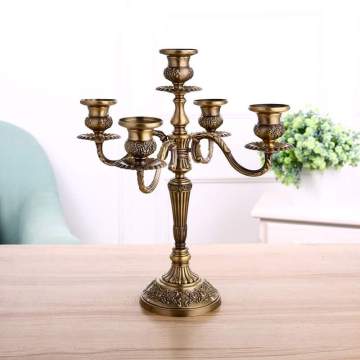 New Bronze Candelabra Metal 5-arms/3 arms Candle Holders Wedding Decoration Candlesticks Event Candle Stand Table Centerpiece