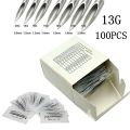 Piercing Needles Surgical Steel 13G Disposable Body Piercing Needles Sterilized Permanent Makeup Tattoo Needles