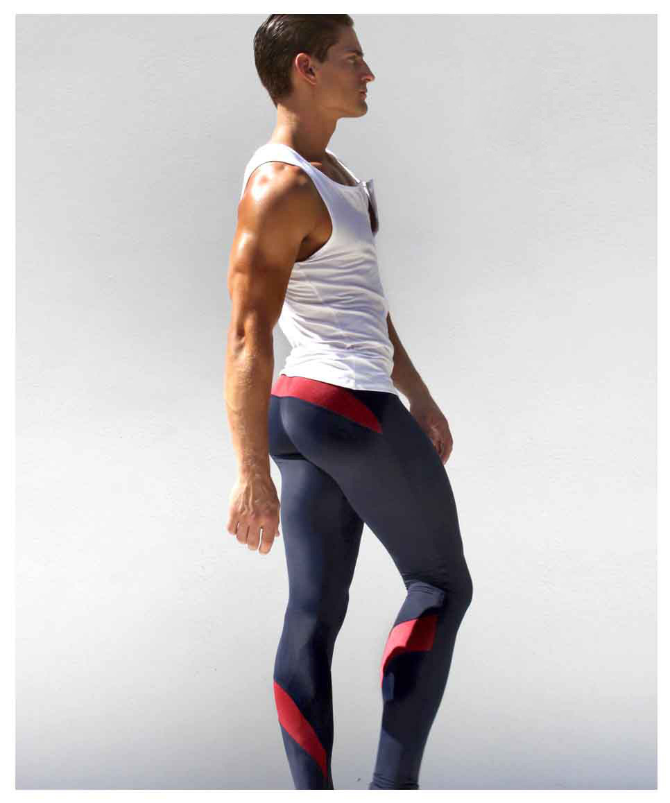 Mens Leggings Running Tights Patchwork Gym Sport Men Compression Pants Quick Dry Male Workout Cycling Biker Leggins Pant Clothes