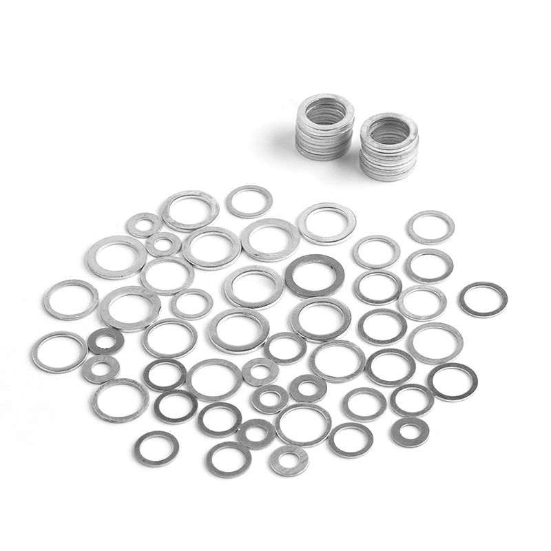 20/100pcs Aluminum Flat Washers Gasket Set 6x12x1mm 10x14x1mm Washer Gasket Sealing Rings