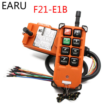 Wireless Industrial Remote Controller Switches Hoist Crane Control Lift Crane 1 Transmitter + 1 Receiver F21-E1B 6 Channels