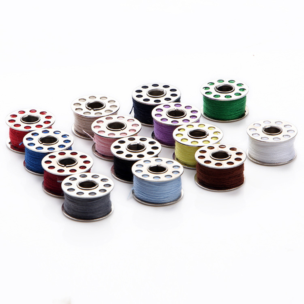 25pcs/box Sewing Thread Kit for Sewing Machine Reel Bobbin Line Shuttle Core DIY Apparel Embroidery Supplies