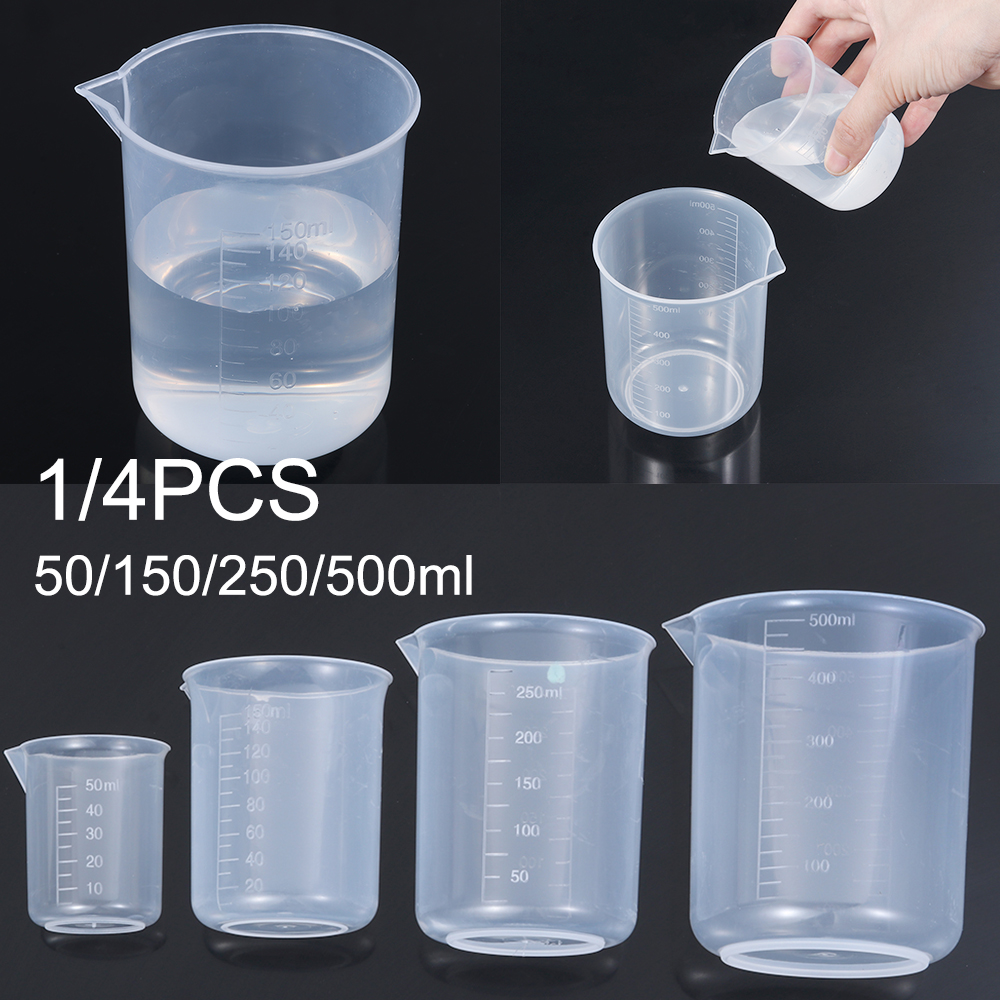 50/150/250/500ml Plastic Measuring Cup For Laboratory Beaker Graduated Mug Kitchen Baking Supplies Measurement Tool